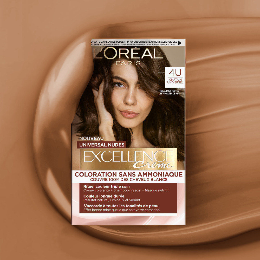 L'Oréal Paris Excellence crème Universal nudes Coloration 4 Châtain