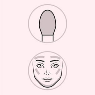 F108 SCULPTING BRONZER Pennello viso per l'applicazione professionale di prodotti in polvere.