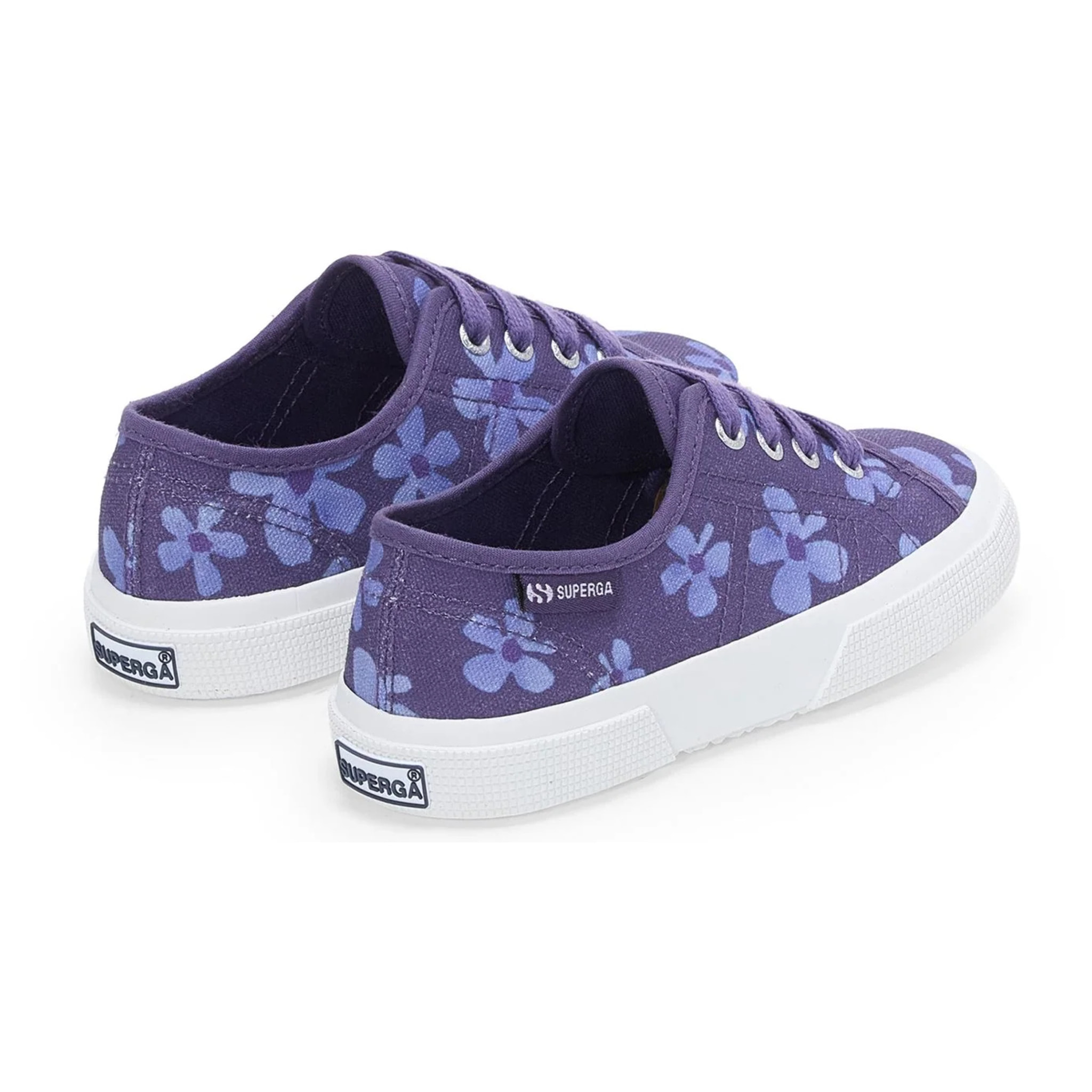 Le Superga Bambina Blu 3750 Kids Flower Print Leggera
