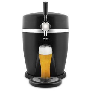 Dispensador de cerveza Wëasy PINT568, adecuado para barriles presurizados 5L, 60W, 3° C a 6° C, sistema de enfriamiento integrado, almacenamiento hasta 30 días