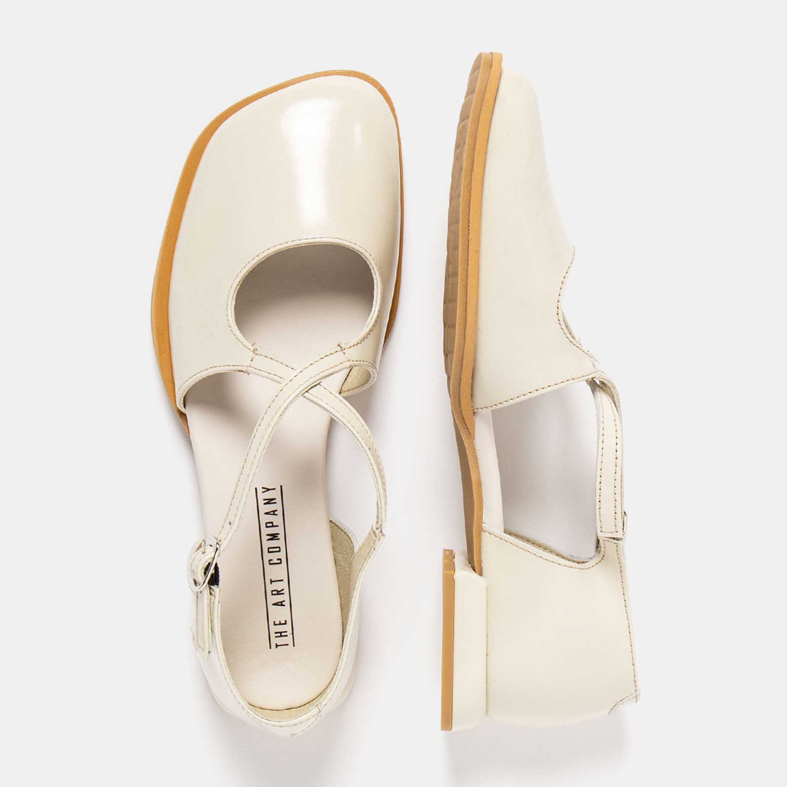 Zapatos 2002 NAPPA SHINNY CREAM / BERGAMO color Cream