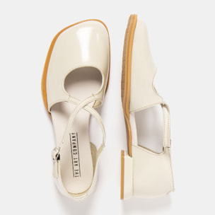 Zapatos 2002 NAPPA SHINNY CREAM / BERGAMO color Cream