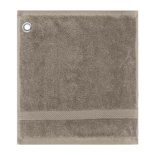 Carre avec oeillet pur coton 550 g/m² uni beige Elea chataignes