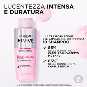 Shampoo Elvive Glycolic Gloss con Acido Glicolico per Capelli Spenti e Porosi - Flacone da 200ml