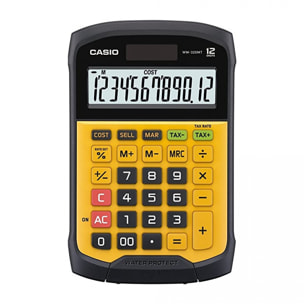 Casio Calculadora modelo WM-320MTTeclado desprendible y lavable. Cumple con la calificacion ip54 de resistencia al agua y resistencia al polvo. Pantalla grande. 12 digitos. Teclas de plastico.