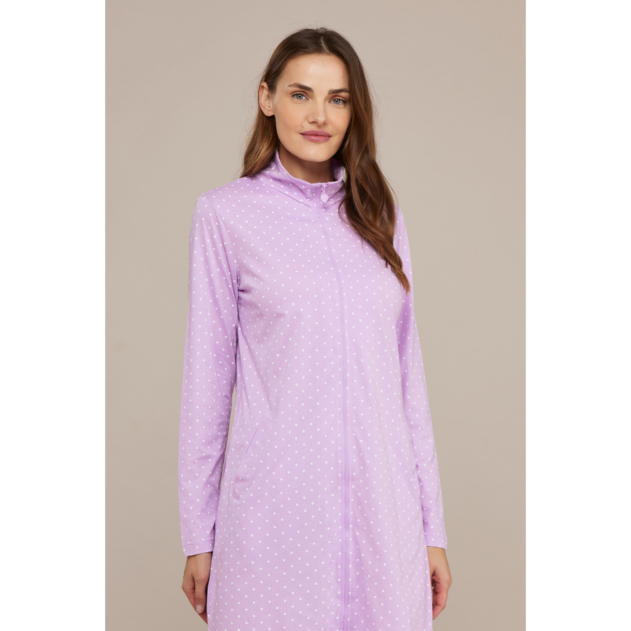 Vestaglia donna cotone kelly dots Noidinotte