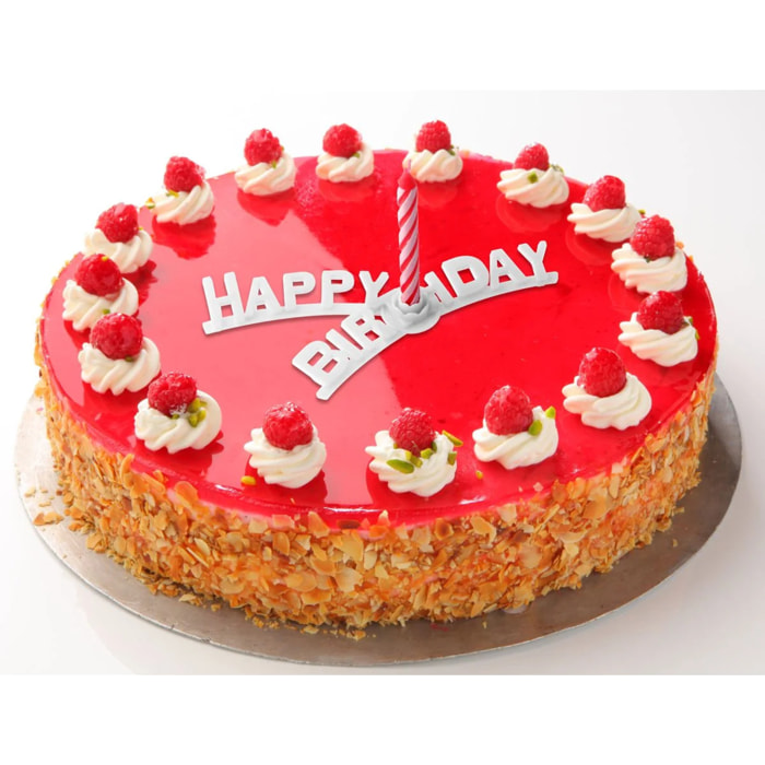 Lot de 2 bougies d'anniversaire avec support anniversaire Fackelmann Rio party