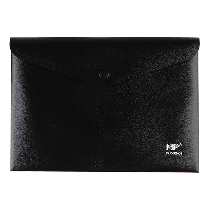 PACK 12 UNIDÀ CARTELLA CON CHIUSURA A BOTTONE A5 NERO