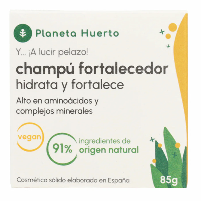 Champú sólido Fortalecedor con Aminoácidos Planeta Huerto 85 g