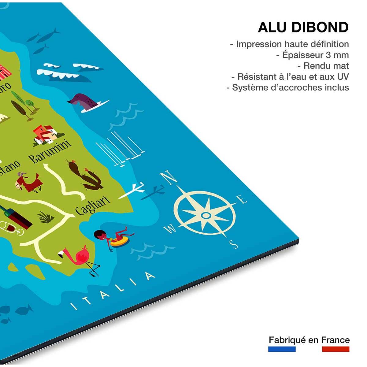 Tableau tourisme en sardaigne Tableau alu Dibond