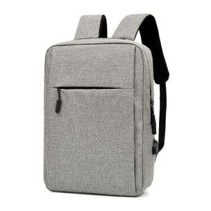 DAM Zaino per laptop con interfaccia di ricarica USB. 30x13x42 cm. Grigio