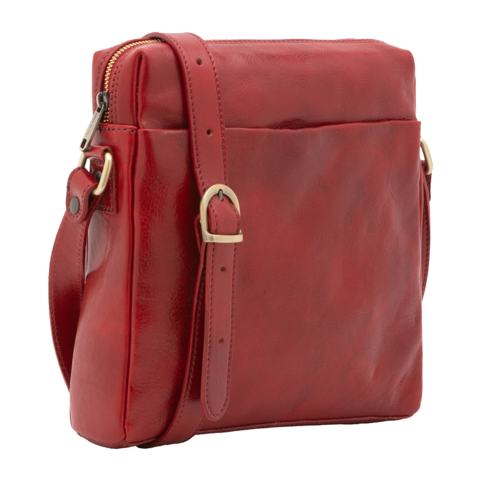 Borsa a tracolla  da uomo In Vera pelle Made in Italy 26x25x6 cm