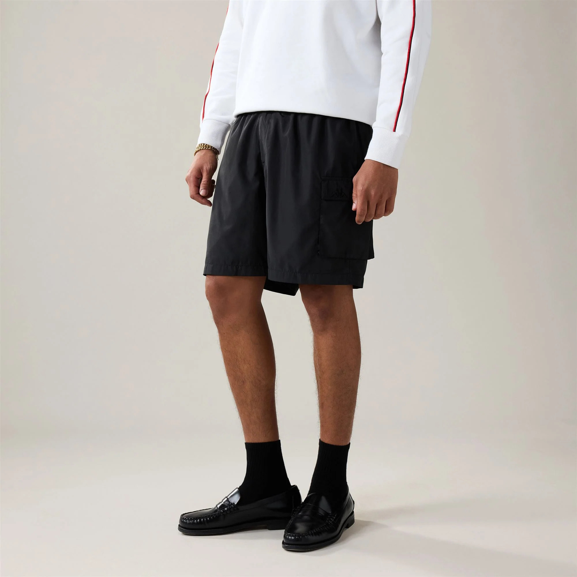 Kappa - Pantaloni Corti Uomo Nero - Authentic Shami
