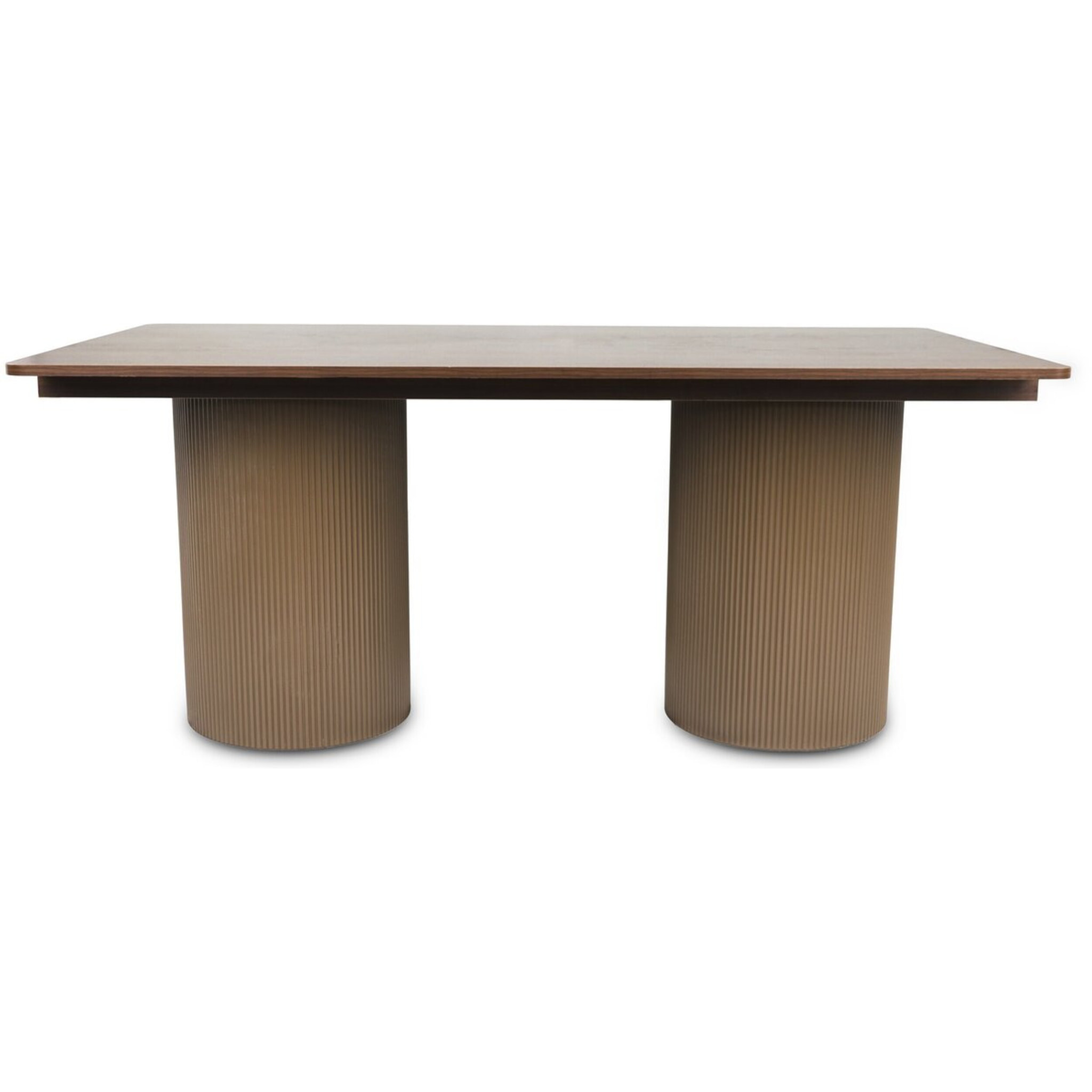 Table à manger ovale en bois "Zénith" - 180 cm - 8 places - Marron
