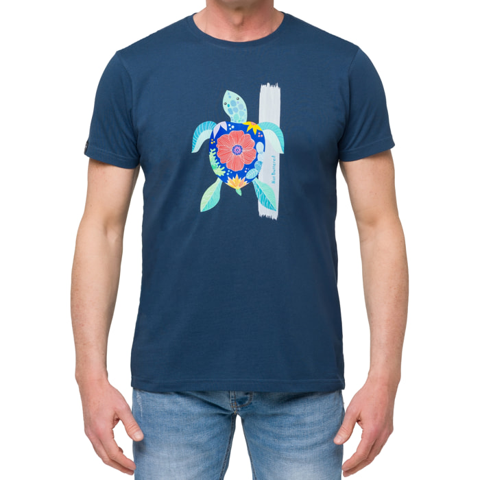 Camiseta de algodón 150 gr Hot Buttered Rebel Color Azul Indigo