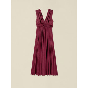 Oltre - Vestito lungo in jersey lurex - Bordeaux