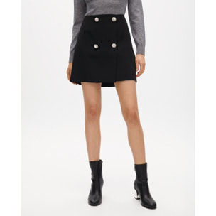Gonna Corta con Bottoni Gioiello