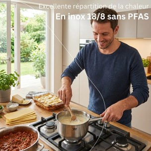 Casserole en inox 20 cm de 2,2 litres Elo Profi Cuisine