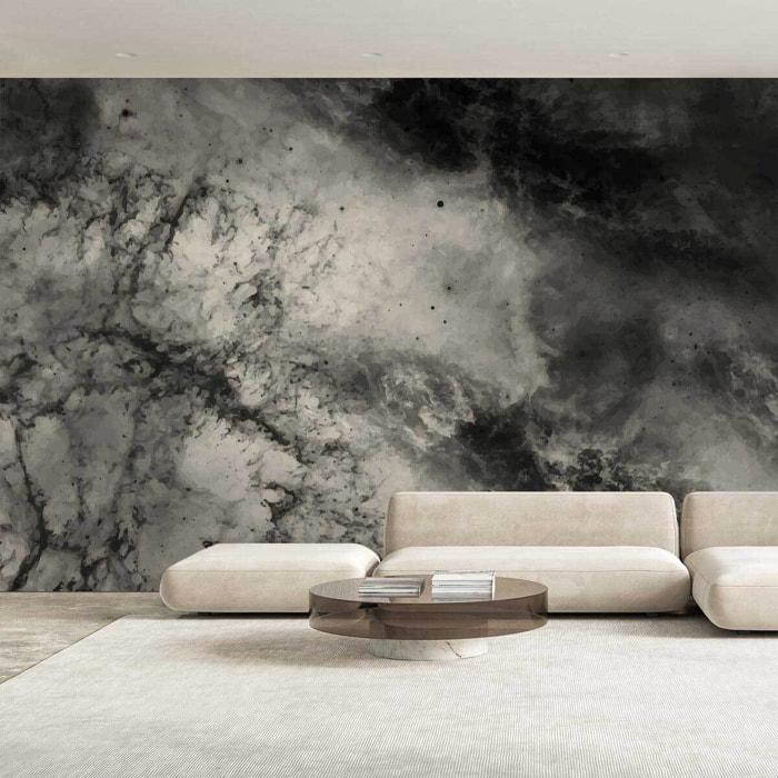 Papier peint panoramique Minéral noir  Intissé