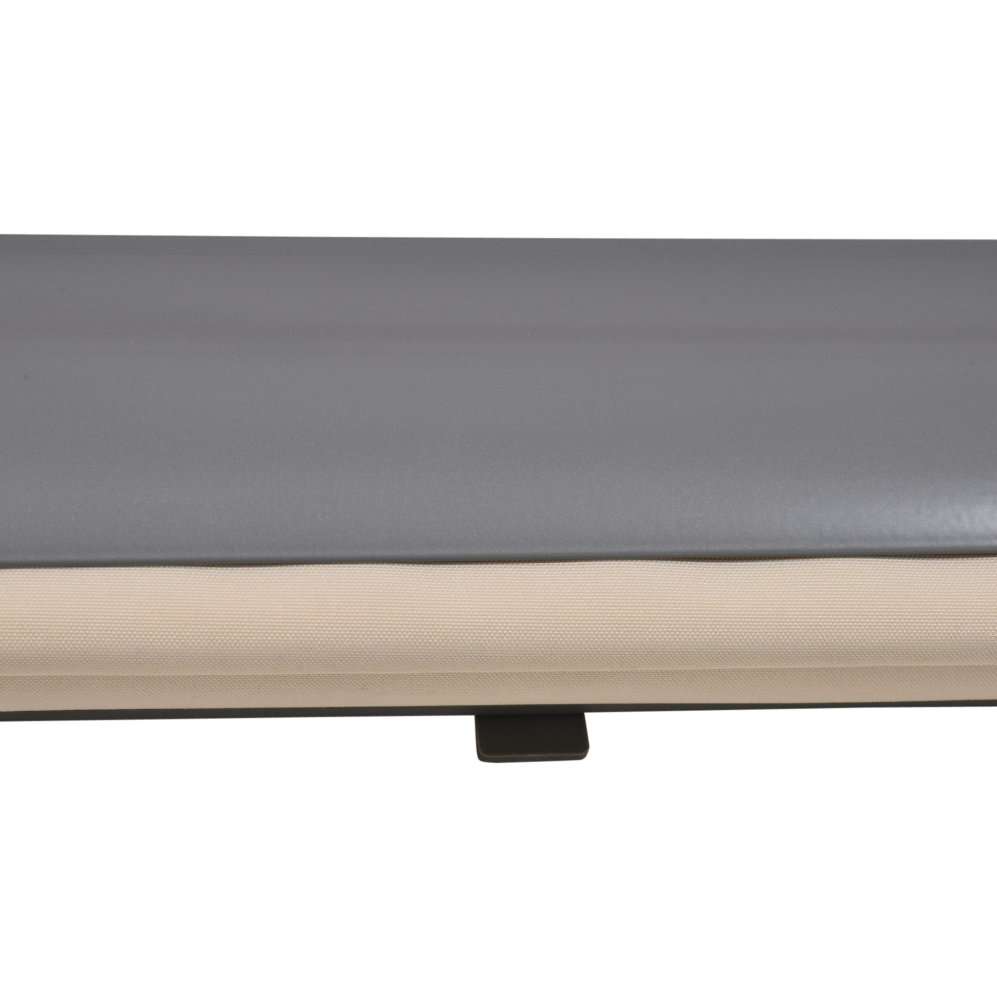 Store extérieur enrouleur vertical 1,6L x 2,5H m - manivelle - alu polyester haute densité 280 g/m² anti-UV50+ beige