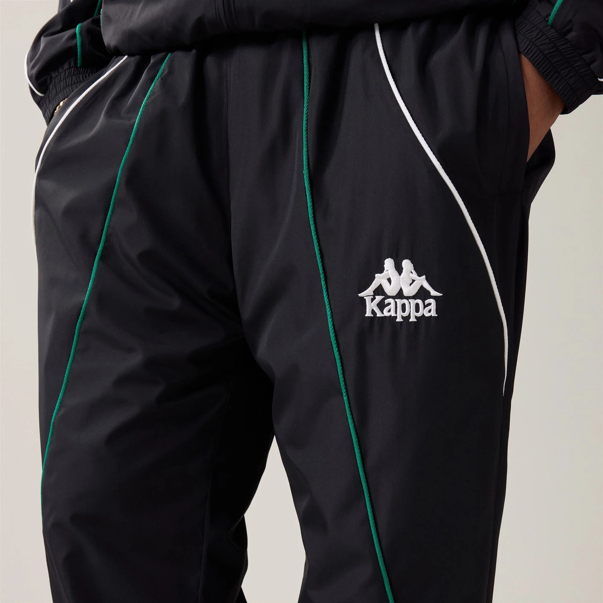 Kappa - Pantaloni Uomo Nero - Authentic Olpin