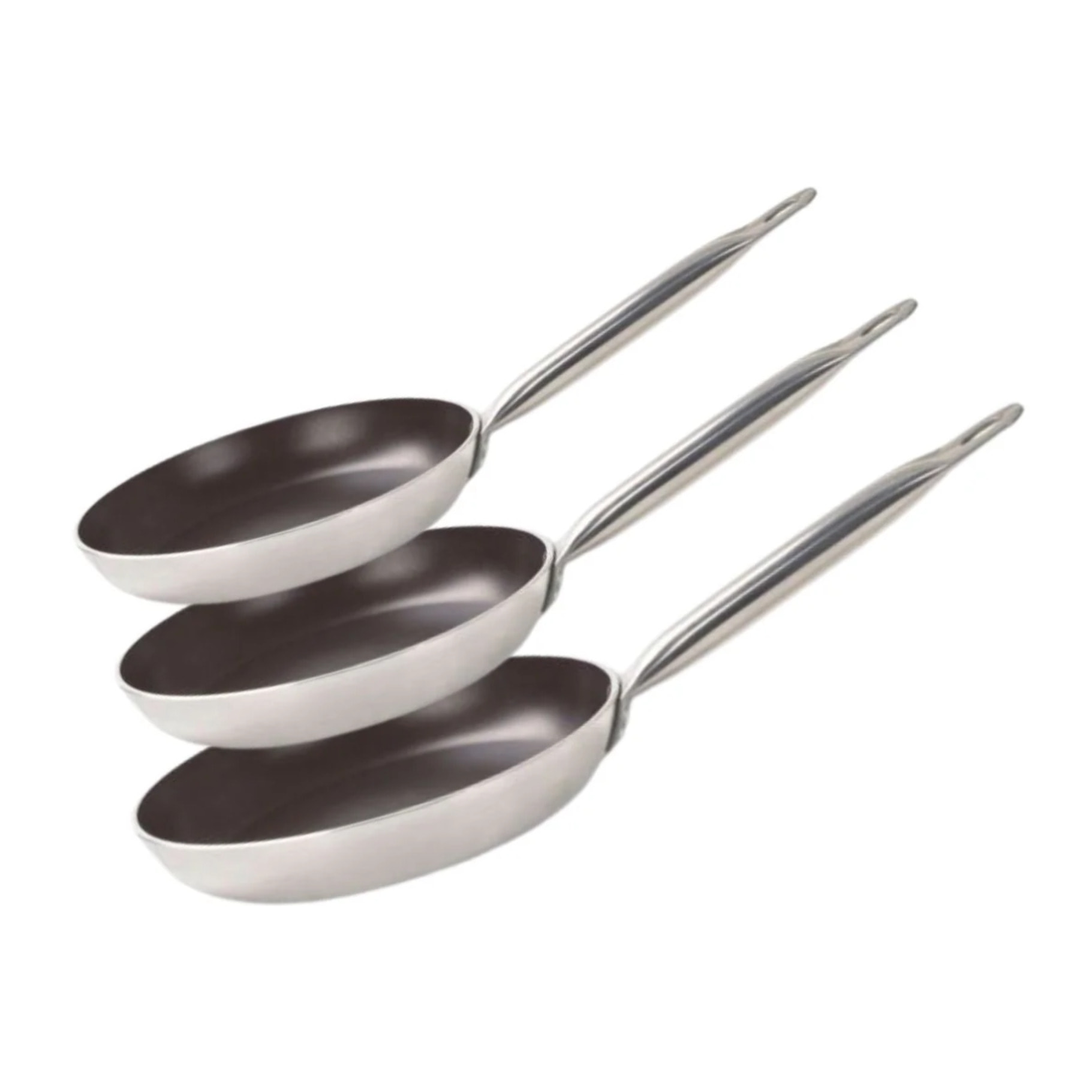 Set de 3 Poêles 24, 28 et 32 cm céramique sans PFAS Bistro Line Elo