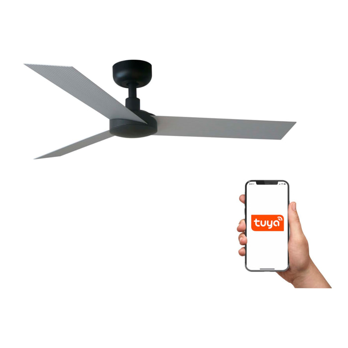 CRUISER S Ventilateur de plafond noir/aluminium TUYA