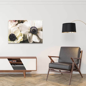 Tableau plantes fleur blanche au coeur violet  Tableau plexiglas