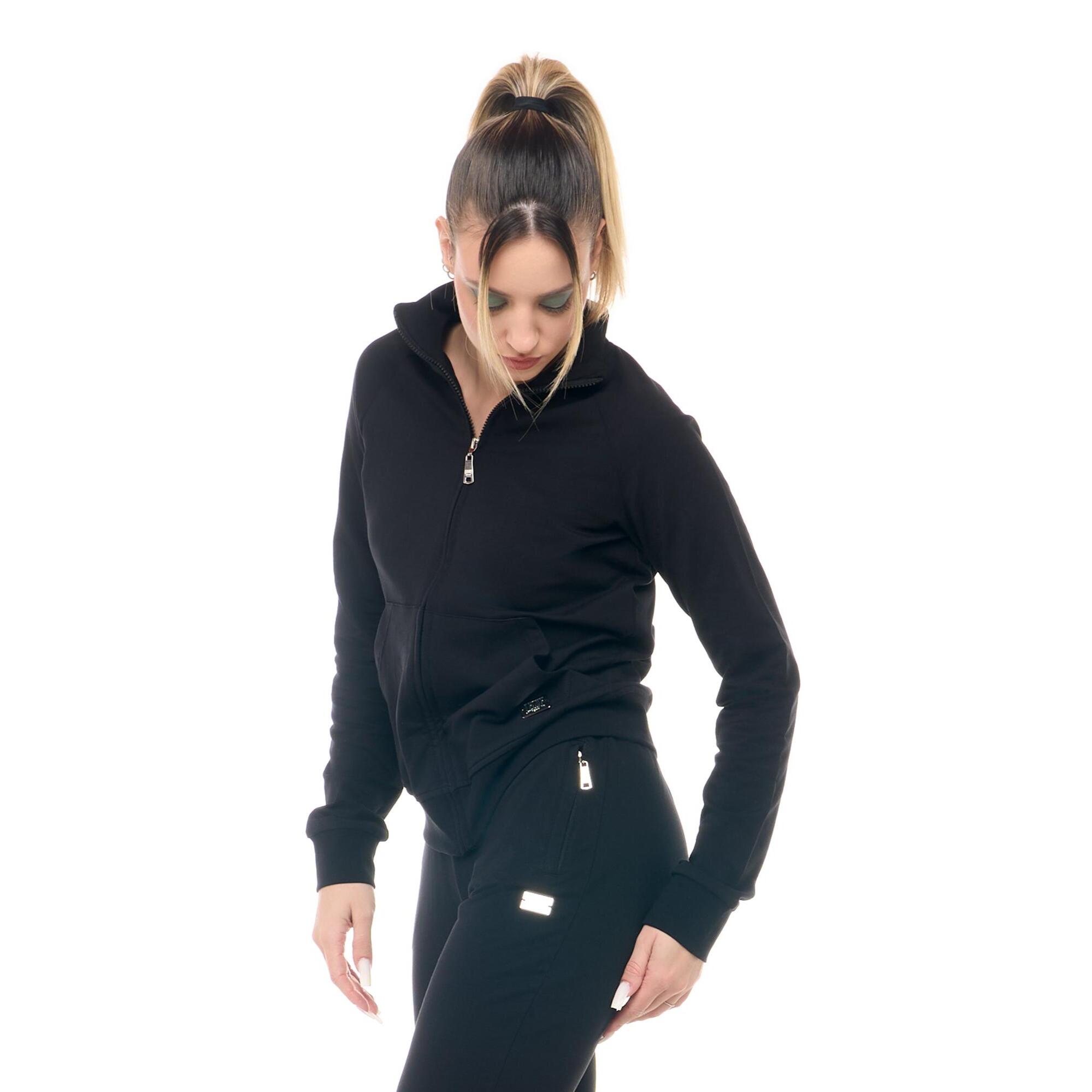 Tuta da donna con colletto e zip non Felpeta Leone Be Glam