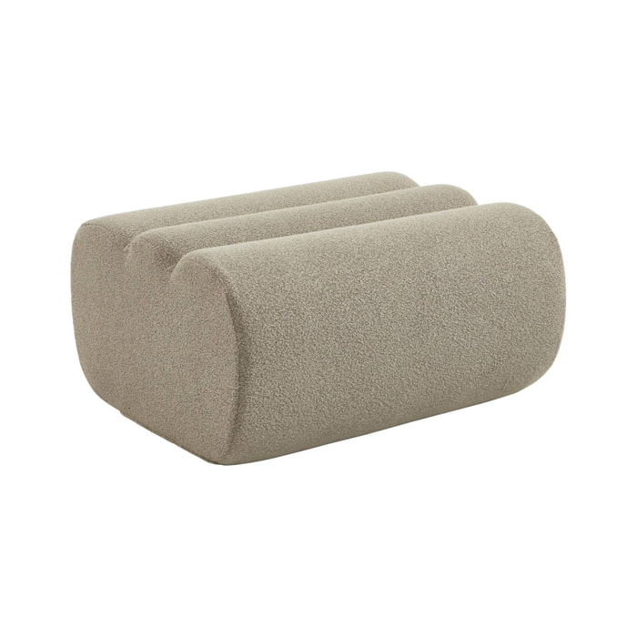 Pouf, repose-pieds pour chauffeuse Nova bouclette texturée  NOVA
