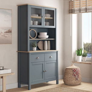 Vaisselier 4 portes 2 tiroirs bois massif - MACHA