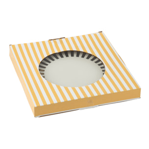 J-Line assiette Lignés - porcelaine - or/blanc - large