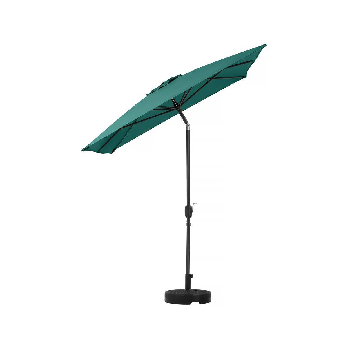 Parasol jardin "Sol 2" - Rectangle - 2 x 3 m - Vert + Dalles à lester incluses