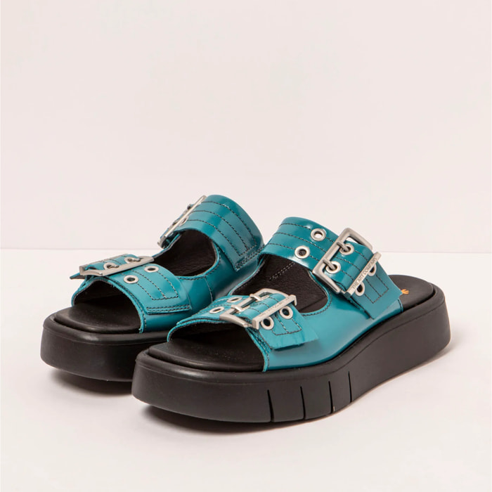 Sandalias 1858 NAPPA SHINNY TURQUESA/ MALAGA color Turquesa