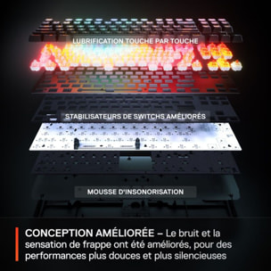 Clavier gamer sans fil STEELSERIES APEX PRO TKL WL Gen 3 - FR