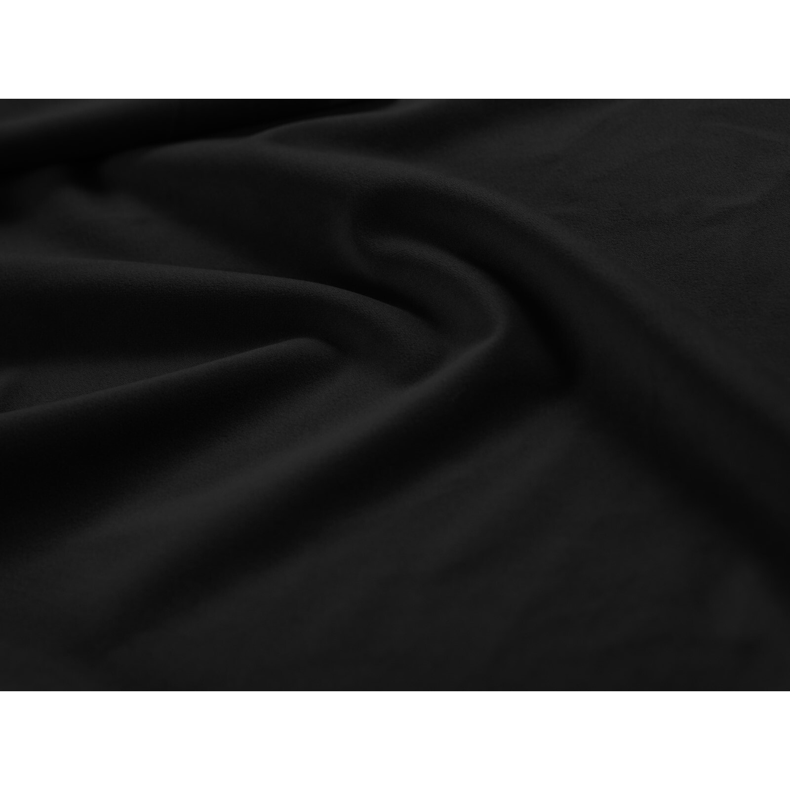 Méridienne droite "Bali" en velours noir