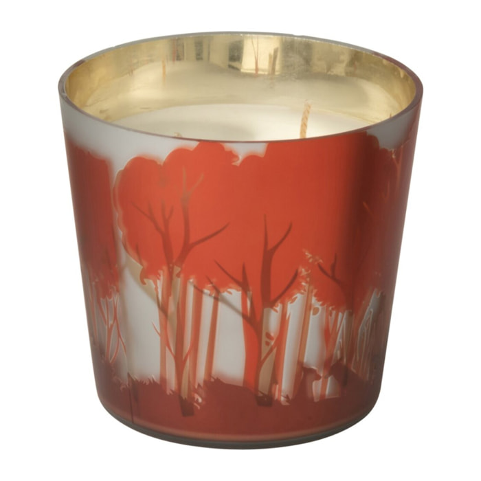 J-Line bougie parfumée Noa Forêt - rouge/or - small - 50H