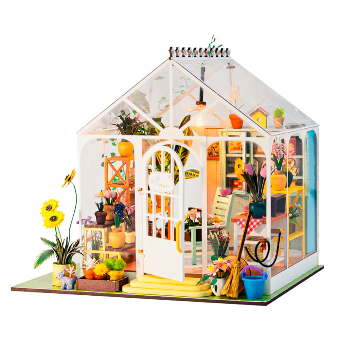 Serra Fiori del sole. Modello 3D realistico con grande dettaglio e luci a LED.