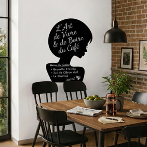 Sticker ardoise tableau noir - stickers muraux adhésif effaçable - SILHOUETTE FEMME