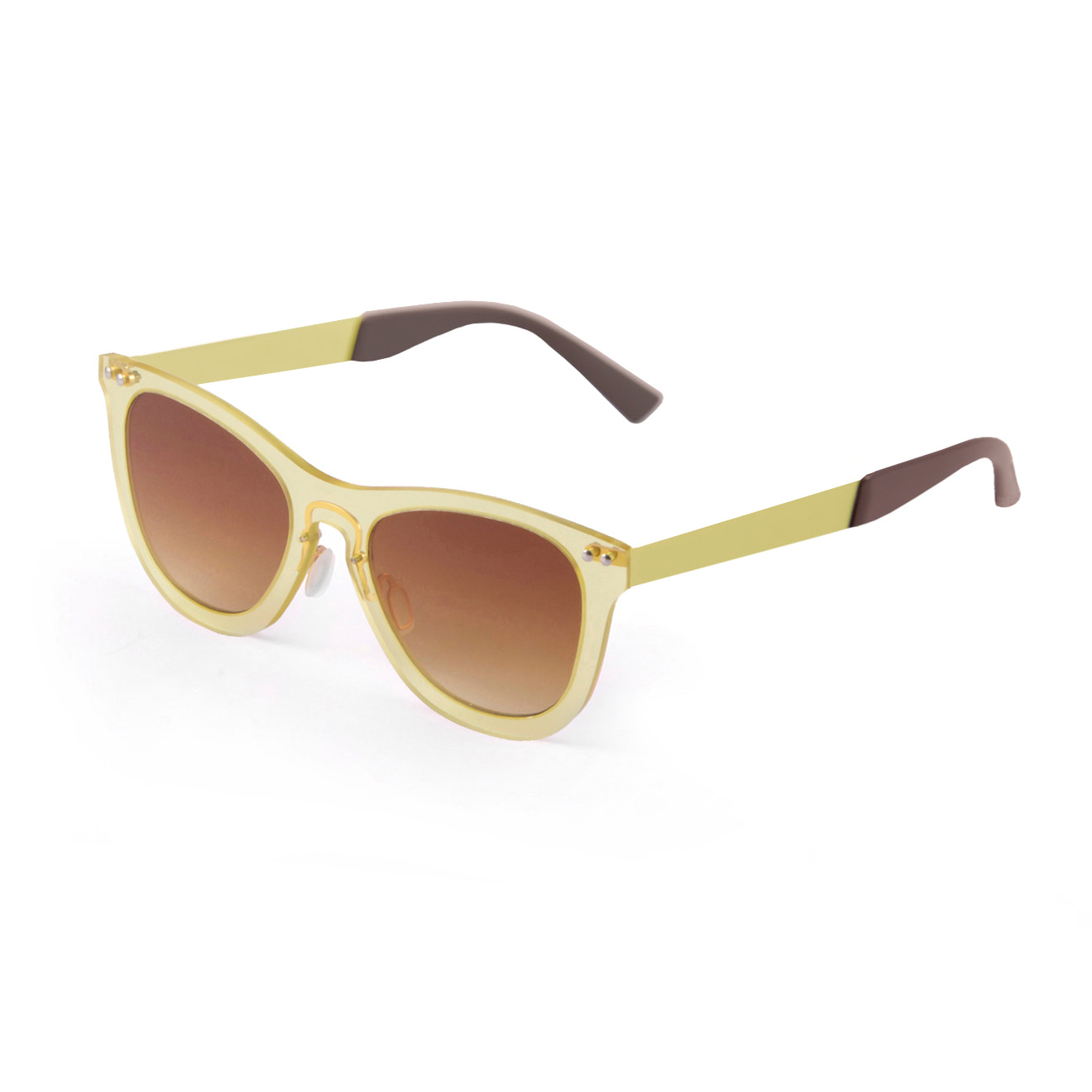Gafas de sol OCEAN FLORENCIA - Trans / Marrón degradado con montura amarilla transparente y patillas doradas