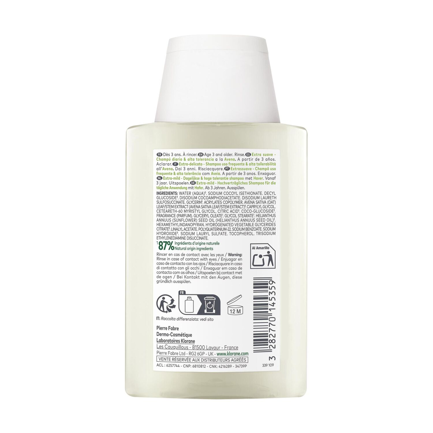 Lait d'Avoine - Shampoing Extra-Doux