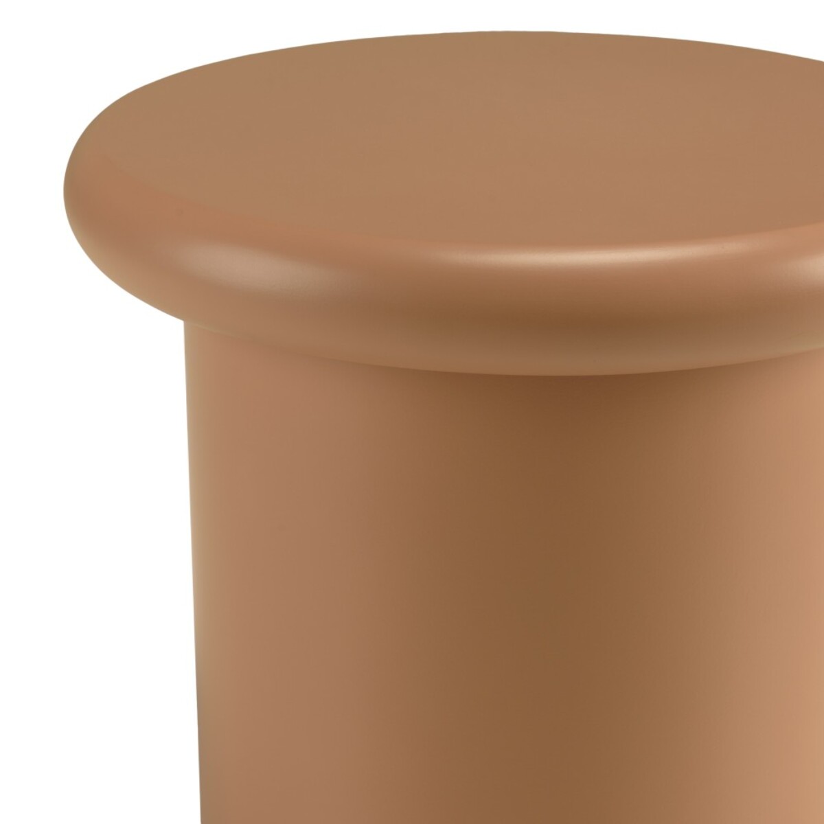 AGATHE - Table d'appoint ronde en bois peint marron D40cm