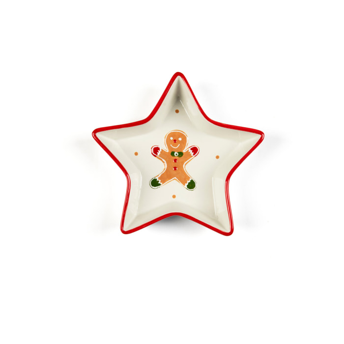 Assiette étoile Excelsa – Wonderful Ginger, céramique blanche