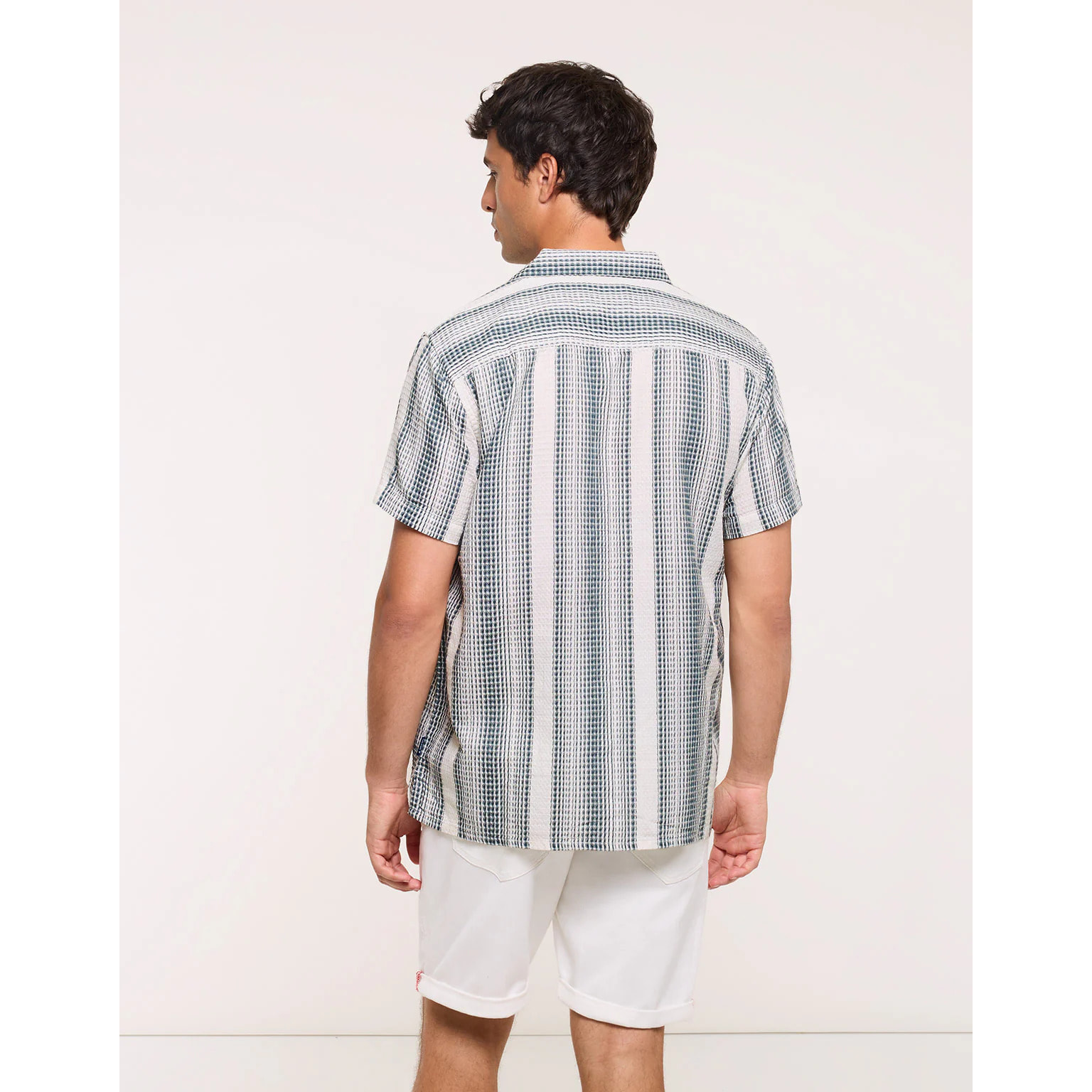 Camisa Manga Corta Rayas Verde - Cookin