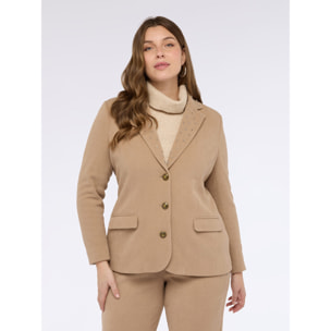 Fiorella Rubino - Blazer de terciopelo con puntos de luz - Beige