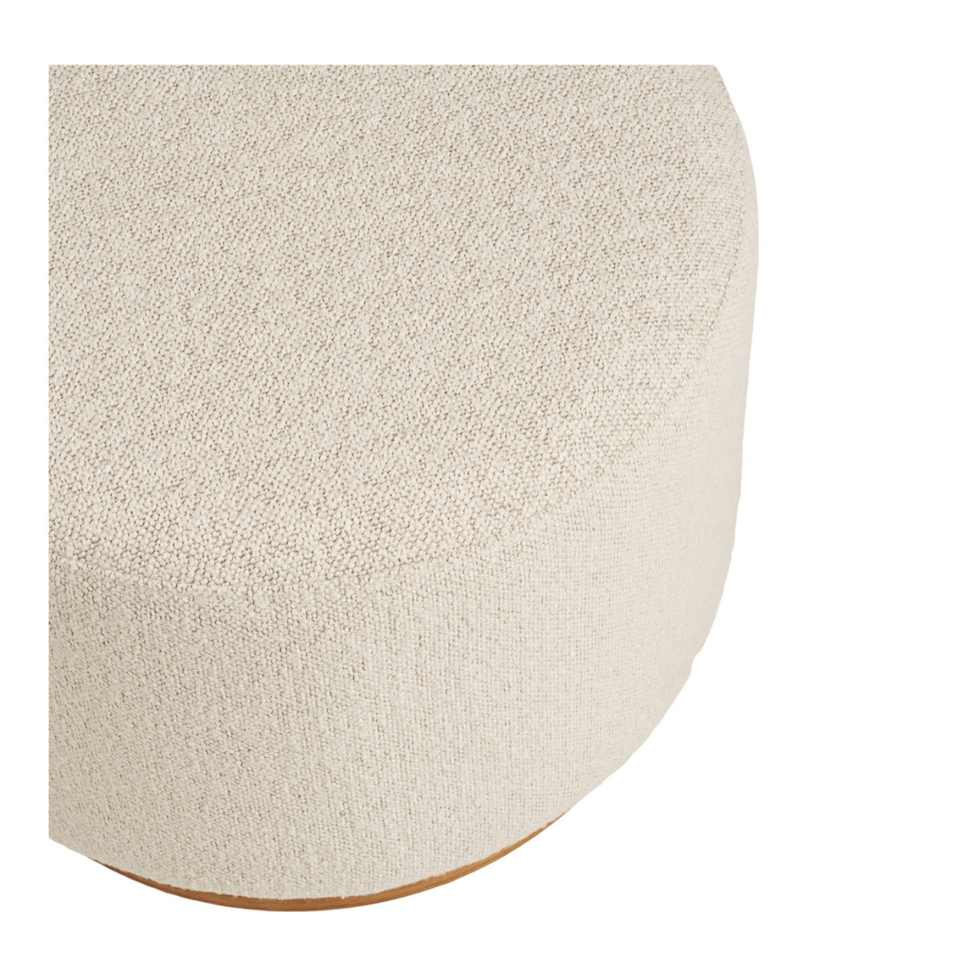 Daisy - Pouf rotondo in bouclé sabbia ø50x41 cm