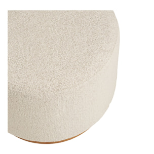 Daisy - Pouf rotondo in bouclé sabbia ø50x41 cm
