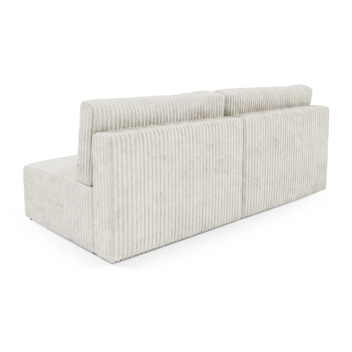 ELIOR - Canapé 3 places convertible en velours beige