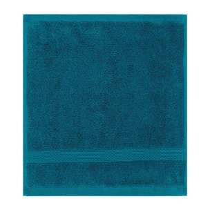 Carre pur coton 550 g/m² uni bleu Elea canard