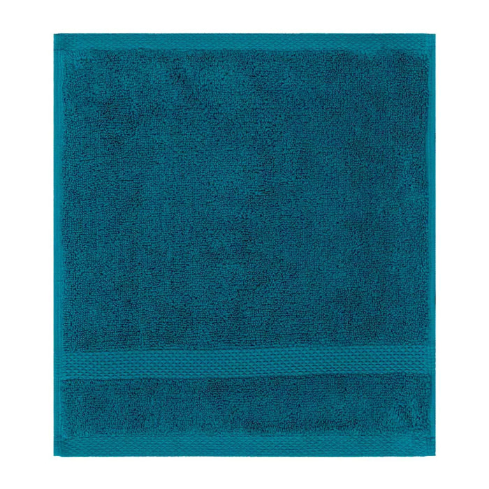 Carre pur coton 550 g/m² uni bleu Elea canard